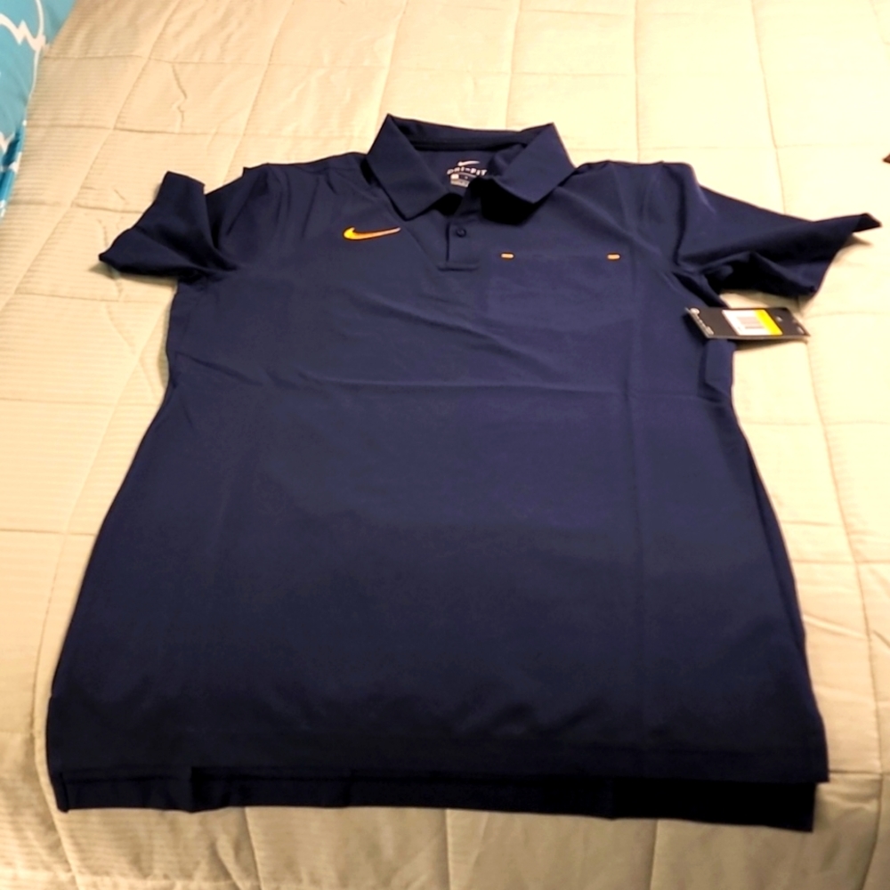 NIKE STRETCH BLUE DRI-FIT SHIRT